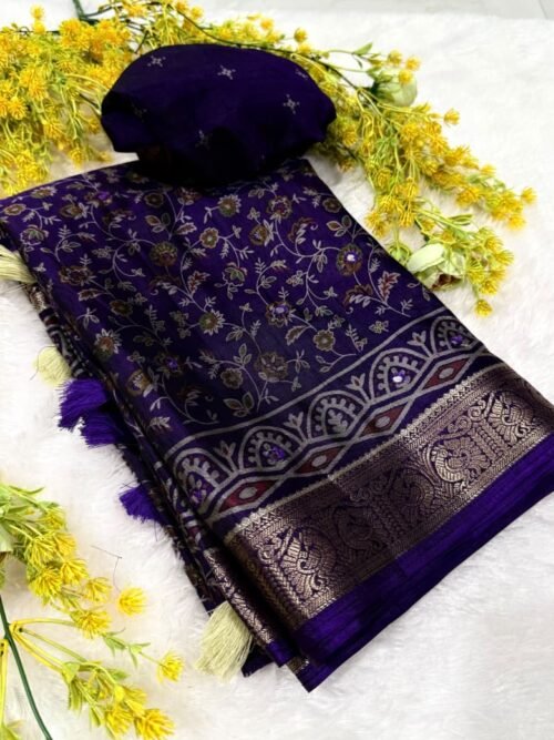 SOFT BLECK DOLA SILK SAREES