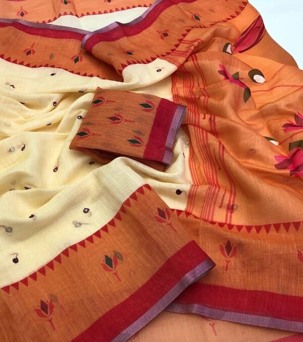 WhatsApp Image 2026-09-07 at 5.29.49 PM (1) SOFT LINEN COTTON SAREE